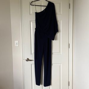One shoulder Halston jump suit